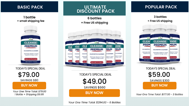 Cleanse Premium Pricing Information