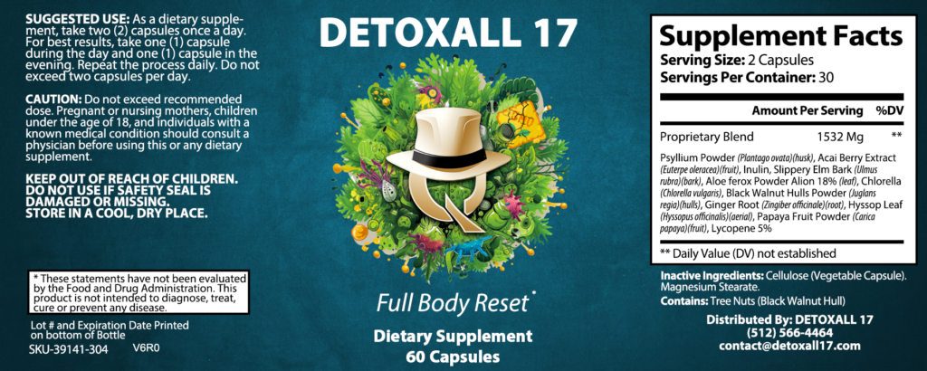 Detoxall 17 Review supplement facts