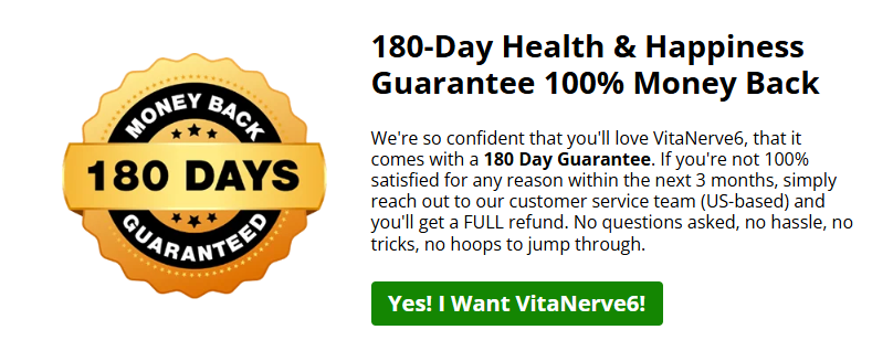 180-day Money Back Guarantee.