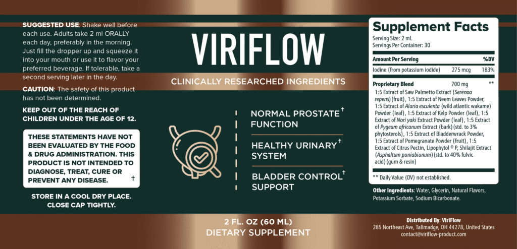ViriFlow Ingrediets