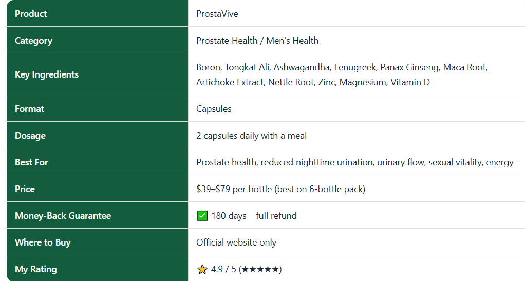 ProstaVive Reviews 2026