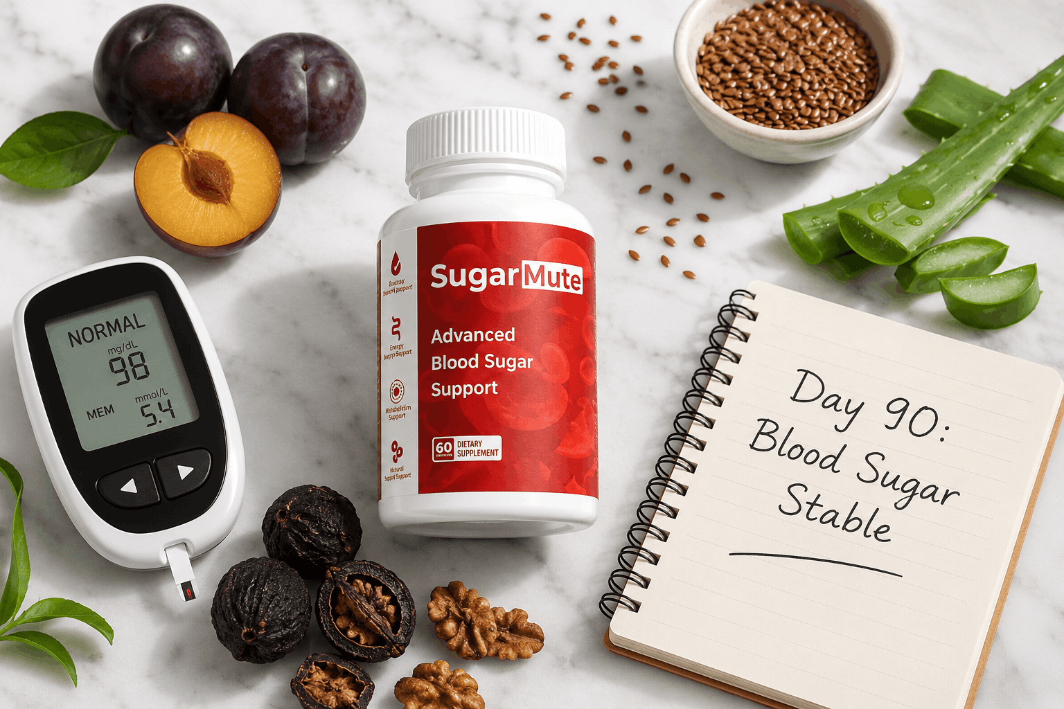 SugarMute blood sugar support supplement bottle - SugarMute Reviews 2026 90-day test results